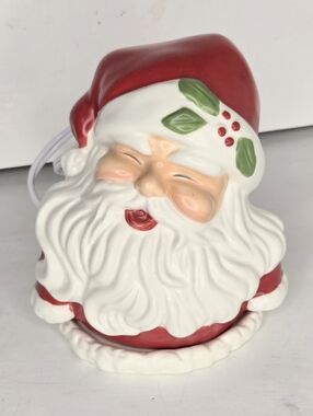 Scentsational Vintage Style Smiling Face Santa Ceramic‎ Wax Warmer